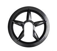 HEIBTENY Chainring Guard For 40-42 Teeth 5-Hole 65 Cm Spacing Chain Deflector Plate Plastic Bike Chain Guard For Mountain Road Folding Bikes Black(B)