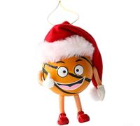 HEIBTENY Christmas Tree Hanging Ornaments with Humorous Sports Ball Faces, Basketball and Rugby Styles for Seasonal Holiday and Party Home Displays(Basketball)
