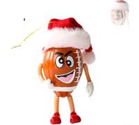 HEIBTENY Christmas Tree Hanging Ornaments with Humorous Sports Ball Faces, Basketball and Rugby Styles for Seasonal Holiday and Party Home Displays(Rugby)