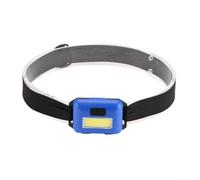 HEIBTENY COB LED Headlamp Super Light 20G Head Torch With 3 Modes Bright Strobe Adjustable Strap For Running Cycling Hiking Fishing Night Ride Outdoor Sports Lamp(Blue)