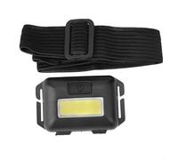 HEIBTENY COB LED Headlamp Super Light 20G Head Torch With 3 Modes Bright Strobe Adjustable Strap For Running Cycling Hiking Fishing Night Ride Outdoor Sports Lamp(Black)