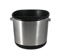 HEIBTENY Coffee Knock Box Stainless Steel Grounds Container for Espresso Machines - Anti-Slip Puck Disposal Bin for Home for barista Station 13.8cm