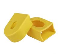 HEIBTENY Crank Guards 2Mm Thick Rubber Protective Sleeves Wear-Resistant Armor Cover For Road Fixed Gear Bike Crankset Yellow Red Blue Black White Green 2Pcs(Yellow)