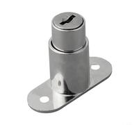 HEIBTENY Door Lock Single Open Lock Buckle Push Lock Replacement Sliding Zinc Alloy Silver for Cabinet Door Door Made of Aluminium Alloy (23 mm)