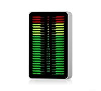 HEIBTENY Dual Channel LED Sound Level Meter with AGC Mode, Stereo Music Analyzer for Home Car Audio, 24 RGB LEDs Decibel Display, Adjustable Brightness & Speed, Metal