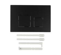 HEIBTENY Dual Flush Plate For Geberit 01 10 20 21 30 50 60 UP300 Chrome Buttons And Frame Bathroom Toilet Cistern Push Button Panel Replacement Part(Black)
