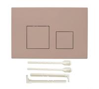 HEIBTENY Dual Flush Plate For Geberit 01 10 20 21 30 50 60 UP300 Chrome Buttons And Frame Bathroom Toilet Cistern Push Button Panel Replacement Part(Khaki)