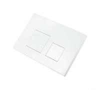 HEIBTENY Dual Flush Plate For Geberit 01 10 20 21 30 50 60 UP300 Chrome Buttons And Frame Bathroom Toilet Cistern Push Button Panel Replacement Part(White)