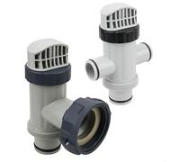 HEIBTENY Dual Split Hose Plunger Valve Set For INTEX 25010 28635EG Pools Rotary Switch Pool Equipment Parts For 1500-4000 GPH Filter Pumps Plastic Replacement Accs
