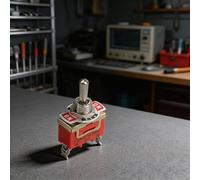 HEIBTENY E-TEN1122 for TOGGLE Switch 3 Pin 3 Position On Off SPST Single Pole Self-Locking 15A 250V AC Industrial Electrical Rocker with 12mm Mounting Hole Flame Retardant Housing for