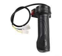 HEIBTENY Electric Bike Twist Throttle with High/Medium/Low Speed and Forward/Reverse Functions, ABS Material Scooter Accelerator Handle for E-Bike Conversion, Black(B)