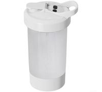 HEIBTENY Electric Protein Shaker Bottle 600ml Automatic,Mixing Cup with Protein Storage USB-C Rechargeable Blender, Mug Food-Safe PP for Gym Office Home Portable Black(White)