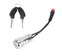 HEIBTENY Electric Scooter Lock With Advanced Anti-Theft Mechanism For Kukirin for G3 Pro Models Aluminum And ABS Construction Sleek Silver Finish Includes 2 Keys For