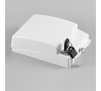 HEIBTENY Electrical Socket Cover Box with Lock, Switch and Socket Protective Cover, Waterproof Self-Adhesive Electrical Outlet Enclosure for Home or Commercial Use(White)