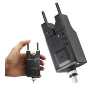 HEIBTENY Fishing Bite Alarm With Adjustable Volume Tone Control LED Indicator Black