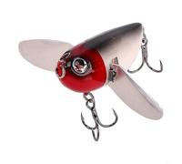 HEIBTENY Flying Fishing Lure Topwater Popper with Barbed Hook 6cm 12.7g Lifelike Insect Bait Cicada Style for Bass Catfish Dogfish Angling(3#)