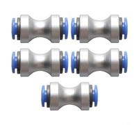 HEIBTENY for 3D Printer PTFE Tubing Connectors for Bambu Lab P1P P1S X1 Series, High Temperature Alloy Material Pipe Couplers, 5 Pieces