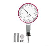 HEIBTENY for DIAL Test Indicator 0-0.8mm Range 0.002mm Graduation Brass Body Automatic Reversal Lever Gauge for Precision Measurement in Narrow Spaces Workshop Tool(Large 0-0.8mm)