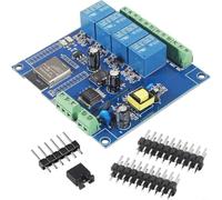 HEIBTENY For ESP32 WiFi Relay Module 4 Channel Development Board AC DC Powered, For Smart Home Control Wireless BLE Programmable IoT Automation Learning Kit, For Arduino