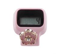 HEIBTENY For Mini Electronic Finger Counter With LED Display Handheld Tally Clicker For Knitting Crochet Rounds Sports Scores Guest Attendance Classroom Activities(Light Pink)