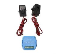 HEIBTENY for TUYA Smart Energy Meter 1/2 Channel with for CT Clamp, Real-Time Voltage Current Power Monitor, WiFi Power Factor Frequency Analyzer with Buzzer Alarm for Home Grid Management(2CT)