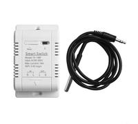 HEIBTENY For WiFi Switch with Stainless Steel Probe, 16A 3000W Wireless Sensor Module for App, Real- & Auto Control for Home Garden, UK