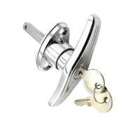 HEIBTENY Garage Door Lock, T-Handle, Rear Fixed T-Handle Lock, Zinc Alloy Connecting Rod, Door Lock, Chassis Cabinet for Caravan, Garage, Shed, Motorhome, 1104445845