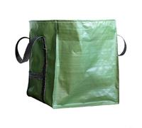 HEIBTENY Garden Waste Collection Bag Heavy Duty Large Capacity Outdoor Refuse Sack for Leaves Soil and Building Material Storage Green 53x53x53cm(68×68×70 cm)