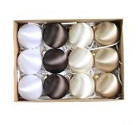 HEIBTENY Glossy Velour Christmas Baubles 12 Piece Set, 6 cm Lightweight Plastic Ornaments, for Tree Hanging and Holiday Home Decoration(four-colored)