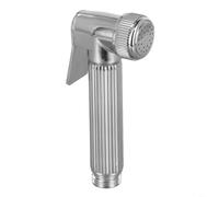 HEIBTENY Handheld Bidet Sprayer Head, Chrome Alloy Shattaf Spray with G1/2 Connector, Ergonomic Trigger Control, For Toilet Cleaning, Pet Shower, Plant Watering and Floor Washing