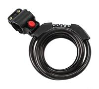 HEIBTENY Heavy-Duty Lock With 5-Digit Combination 12Mm Thick Steel Cable Wear-Resistant Zinc Alloy Lock Head Keyless Convenience Weather And Rust Resistant For(1.2m black)