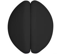 HEIBTENY Heavy Duty Shower Curtain Magnets Silicone Coated Windproof Clips Strong Magnetic Holders Anti Rust Black Blue White Pink, For Bathroom Stall 3.6oz Pair(Black)