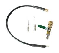 HEIBTENY High-Pressure Cleaning Nozzle and Hose Kit with 1/4" Fittings, 60cm Flexible Spray Wand for Appliance Interior and Garden Crevice Washing, Metal Straight and Curved(B)