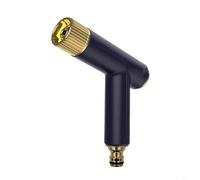 HEIBTENY High Pressure Garden Sprinkler Head Adjustable Nozzle, For Irrigation and Car Washing Plastic Spray Jet with Multiple Modes Black Gold(Gold)