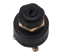 HEIBTENY Ignition Switch For OMC Inboard Outboard For Johnson for EVINRUDE 6 Terminal Push-to-Choke Marine Engine Key With 2 Keys Black Replacement Part 50-11651