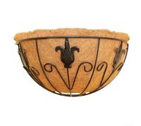 HEIBTENY Iron Wall-Mounted Plant Pot, Semi-Circle Hanging Basket