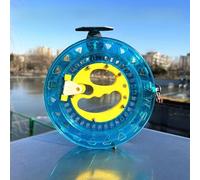 HEIBTENY Kite String Pulley Wheel With Line ABS Fishing Kite Reel For Smooth Flying And Control 20Cm/22cm Two-Purpose String Wheel For Kite Fishing Sports Blue(20 cm blue)