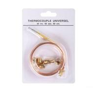 HEIBTENY M6x0.75 Thermocouple Thread Probe for Gas Burners Fireplaces BBQ Accessories Replacement Thermocouple Sensor with M6 Tip and Nut Secure Terminal Connectors for Ovens Stoves Furnace (60CM)
