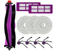HEIBTENY Main Brush, Side Brushes, Filters and Mop Cloth Replacement Parts Kit Compatible with J15 Max Ultra Self-Emptying Robot Vacuum and Mars01