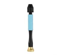 HEIBTENY Manual Hand Drill with 0.3-3.4mm Three-Jaw Chuck, Silicone Antiskid Grip Rotary Tool for Woodworking Jewelry Making Craft Carving DIY Soft Material Drilling(B)