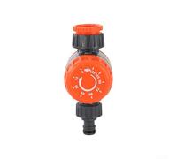 HEIBTENY Mechanical Watering Timer Knob Type Irrigation Controller No Battery Required 360 Rotating Leak-Proof for 1/2 3/4 1 Inch Hose Garden Sprayer Orange