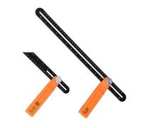 HEIBTENY Multi Angle Bevel Adjustable Multifunctional Angle Aluminium Alloy T Bevel Marking Gauge Angle Multi-Angle Precision Angle Try Angle (20 cm)