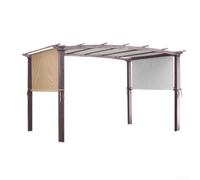 HEIBTENY Outdoor Pergola Shade Cover 5.2x2m, Breathable 190T Polyester Canopy with Weighted Rods for Patio Deck Porch Gazebo Sunshade, Rainproof Dustproof Replacement Top(Beige)