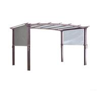 HEIBTENY Outdoor Pergola Shade Cover 5.2x2m, Breathable 190T Polyester Canopy with Weighted Rods for Patio Deck Porch Gazebo Sunshade, Rainproof Dustproof Replacement Top(Gray)