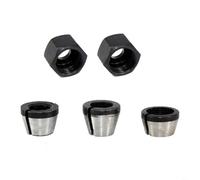 HEIBTENY Pack of 3 Collets Adapter, 6 mm 6.35 mm 8 mm Collet Chuck Collets Tool Adapter with 2 Pieces Clamping Nut for Engraving Trimming Machine Electric Cutter