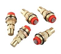 HEIBTENY Pack of 5 Brass Mist Nozzles 1/2 Inch Adjustable Spray Nozzle Irrigation Nozzle Made of Copper Atomization Lawn Mist Sprinkler Gardening