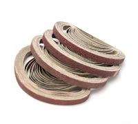 HEIBTENY Pack of 50 Sanding Belts, 10 x 330 mm Belt Sanding Belts for Power Finger File Sander, 80 g