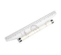 HEIBTENY Parallel Rolling Ruler Drawing Tool With Built-in Roller For Precise Parallel Lines Arcs And Circles Transparent Plastic Design Measurement Aid For Artists(A)