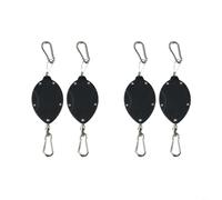 HEIBTENY Plant Pulleys Retractable for Hanging Baskets and Pots with Auto Raise and Pull Down Adjustable Hooks, Stainless Steel and Plastic Material for Easy Watering of Flower(4pcs)