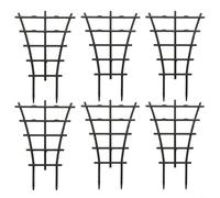 HEIBTENY Plant Support Trellis Grid, High-Quality PP Material, Stackable Design for Indoor Plants, Garden Climbing Vines, Tomato, Cucumber, Black, 6 Pieces(6pcs)